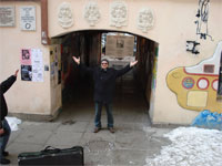 Сергей Захаров в Санкт-Петербурге вовремя поездки группы ЧеРДаК в Клуб-музей Котельная КАМЧАТКА 24-25 Февраля 2007 года