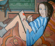 портрет кисти Димы Гуры - Рисующая девочка